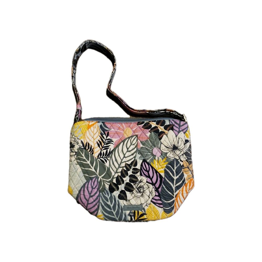 Vera Bradley Bucket Crossbody Palm Floral NWT Cotton Shoulder Bag Spring